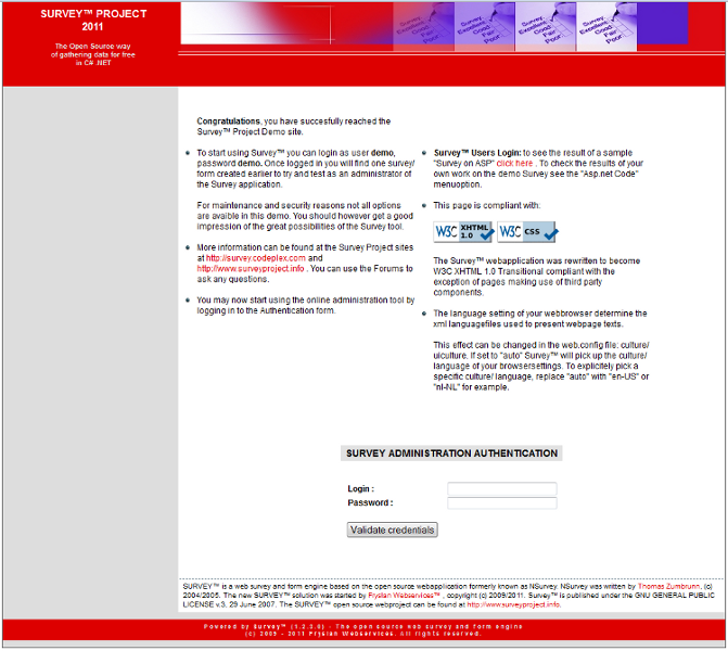 Download web tool or web app Survey™ Project