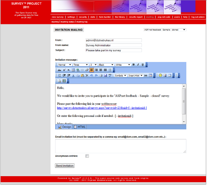Download web tool or web app Survey™ Project