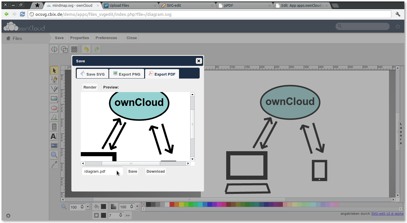 Download web tool or web app SVG editor for ownCloud Download web tool or web app SVG editor for ownCloud