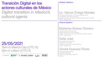 Free download Talk Digital Transition in Mexicos Cultural Agents, May 25th 2021 (Spanish) video and edit with RedcoolMedia movie maker MovieStudio video editor online and AudioStudio audio editor onlin