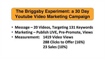 Free download The Briggsby Experiment: A Profitable 30 Day Video Marketing Campaign that Worked video and edit with RedcoolMedia movie maker MovieStudio video editor online and AudioStudio audio editor onlin