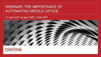 Free download The Importance of Automating the Middle Office video and edit with RedcoolMedia movie maker MovieStudio video editor online and AudioStudio audio editor onlin