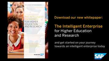 Free download The Intelligent Enterprise for Higher Education  Research video and edit with RedcoolMedia movie maker MovieStudio video editor online and AudioStudio audio editor onlin