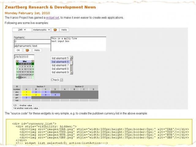 Download web tool or web app The Karoo Project