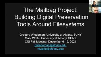 Free download The Mailbag Project and Building Digital Preservation Tools Around Filesystems video and edit with RedcoolMedia movie maker MovieStudio video editor online and AudioStudio audio editor onlin