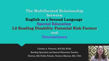 Free download The Multifaceted Relationship Between ESL, Special Education, L2 Reading Disability Potential Risk Factors and Neuroscience video and edit with RedcoolMedia movie maker MovieStudio video editor online and AudioStudio audio editor onlin