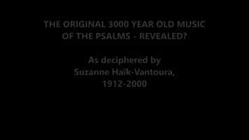 Free download The Original 3000 Year Old Melody of the Psalm 19 - Revealed.mp4 video and edit with RedcoolMedia movie maker MovieStudio video editor online and AudioStudio audio editor onlin