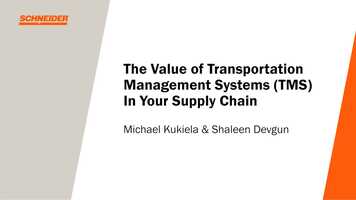 Free download The Value of Transportation Management Systems (TMS) In Your Supply Chain video and edit with RedcoolMedia movie maker MovieStudio video editor online and AudioStudio audio editor onlin