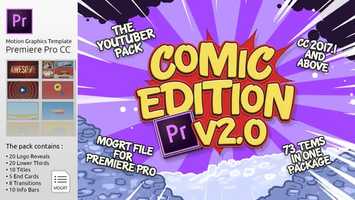Free download The YouTuber Pack - Comic Edition V2.0 | MOGRT For Premiere Pro CC Motion Design video and edit with RedcoolMedia movie maker MovieStudio video editor online and AudioStudio audio editor onlin