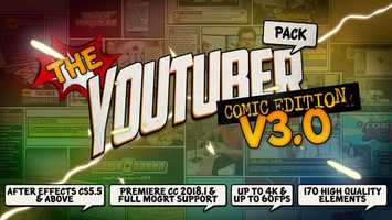 Free download The YouTuber Pack - Comic Edition V3.0 | After Effects Project Files - Videohive template video and edit with RedcoolMedia movie maker MovieStudio video editor online and AudioStudio audio editor onlin