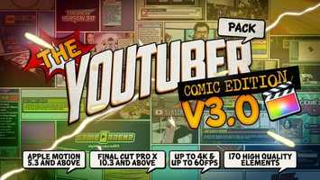 Free download The YouTuber Pack - Comic Edition V3.0 - Final Cut Pro X  Apple Motion | Apple Motion Files video and edit with RedcoolMedia movie maker MovieStudio video editor online and AudioStudio audio editor onlin