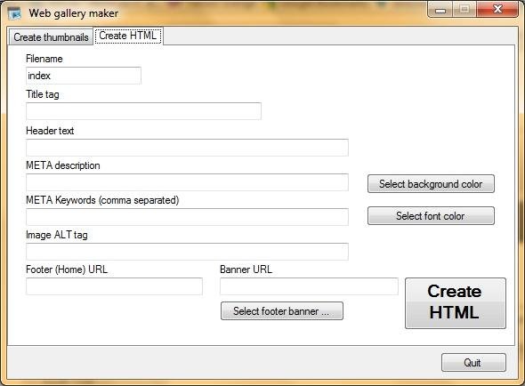 Download web tool or web app Thumbnail gallery maker