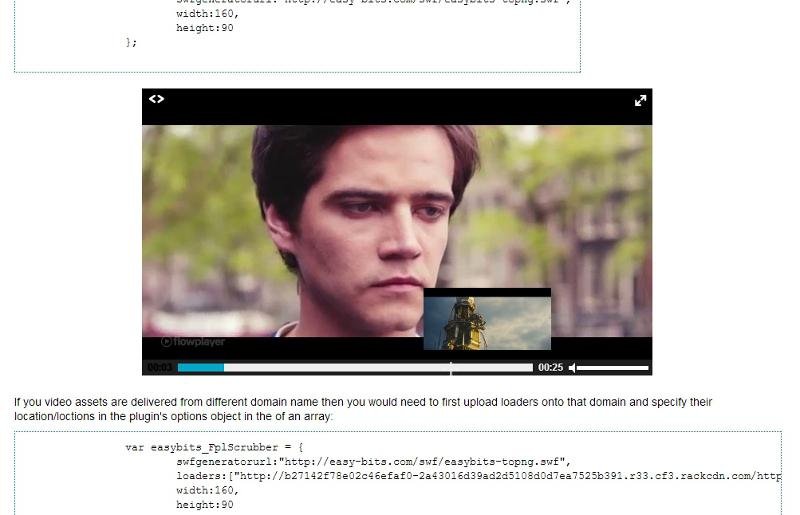 Download web tool or web app Timeline thumbnails Flowplayer html5