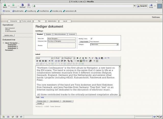 Download web tool or web app TinX/cms