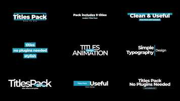 Free download Titles Pack Motion Graphics Templates video and edit with RedcoolMedia movie maker MovieStudio video editor online and AudioStudio audio editor onlin