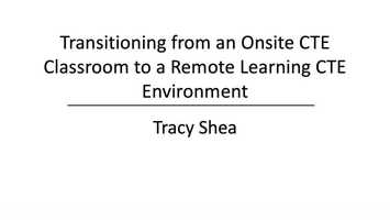 Free download Transitioning from an Onsite CTE Classroom to a Remote Learning CTE Environment video and edit with RedcoolMedia movie maker MovieStudio video editor online and AudioStudio audio editor onlin