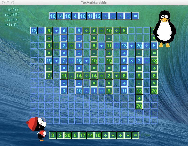 Download web tool or web app Tux Math Scrabble