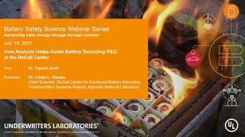 Free download UL Battery Safety Science Webinar Series: How Analysis Helps Guide Battery Recycling RD at the ReCell Center video and edit with RedcoolMedia movie maker MovieStudio video editor online and AudioStudio audio editor onlin