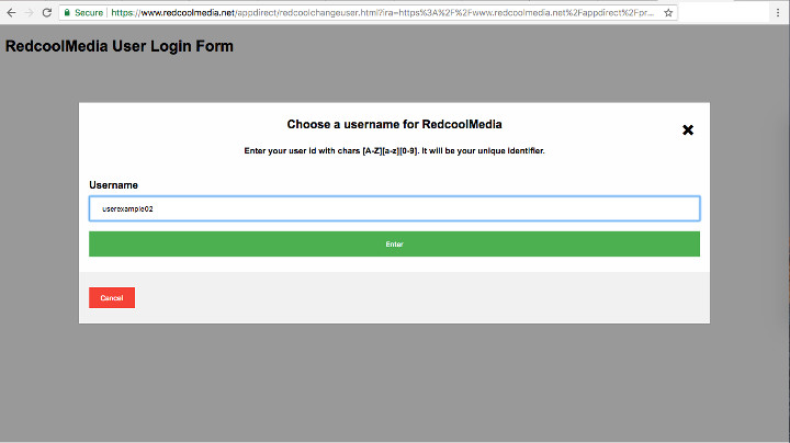 RedcoolMedia form to change the userid