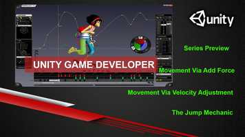 Free download Unity 2D  3D Ultimate Game Development Course - Movement Via AddForce, Movement Via Velocity Adjustment  The Jump - Trailer video and edit with RedcoolMedia movie maker MovieStudio video editor online and AudioStudio audio editor onlin