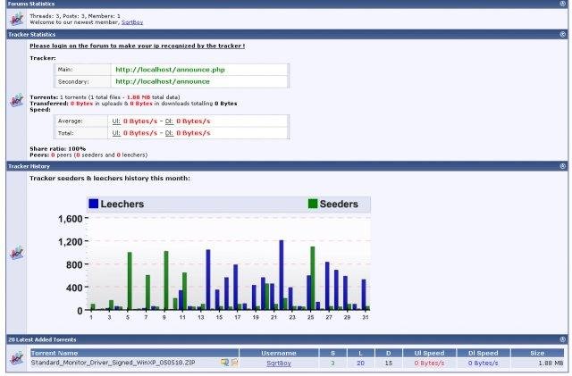 Download web tool or web app vBitty(VBTT) - vBulletin Torrent Tracker