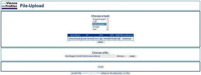 Download web tool or web app ViennaProfiler