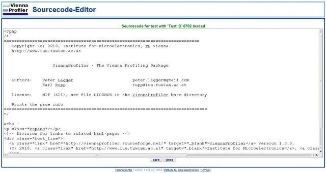 Download web tool or web app ViennaProfiler