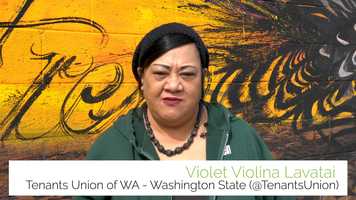 Free download Violet Lavatai (Tenants Union of Washington) video and edit with RedcoolMedia movie maker MovieStudio video editor online and AudioStudio audio editor onlin