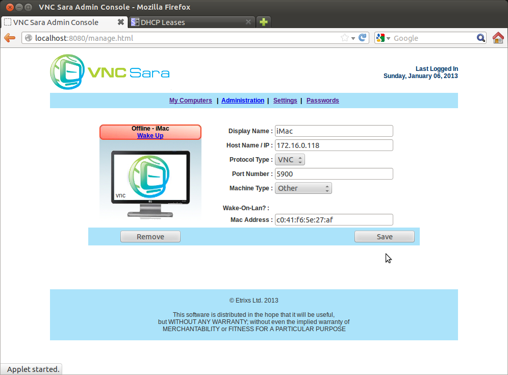 Download web tool or web app VNCSara Download web tool or web app VNCSara