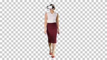 Free download Walking young woman using vr glasses, Alpha Channel | Stock Footage - Videohive video and edit with RedcoolMedia movie maker MovieStudio video editor online and AudioStudio audio editor onlin