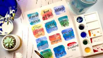 Free download Watercolor 12 Inspirational Sayings video and edit with RedcoolMedia movie maker MovieStudio video editor online and AudioStudio audio editor onlin