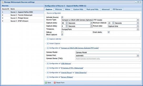Download web tool or web app Webcampak - Capture the world in HD