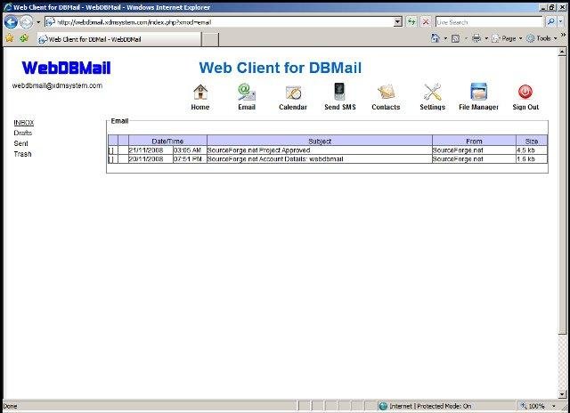 Download web tool or web app Web DBMail