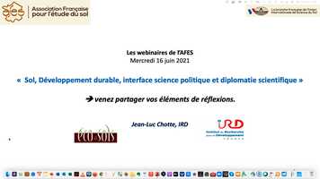 Free download Webinaire AFES (54) - 2021 - Jean-Luc Chotte - Dveloppement durable, interface science politique et diplomatie scientifique. video and edit with RedcoolMedia movie maker MovieStudio video editor online and AudioStudio audio editor onlin