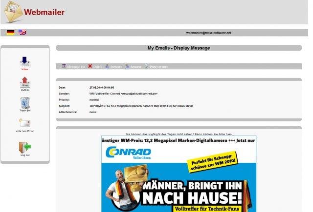 Download web tool or web app Webmail-Client for DBMail-Servers