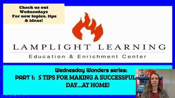 Free download Wednesday Wonders Series- Part 1: 5 Tips For Making A Successful School Day...At Home! video and edit with RedcoolMedia movie maker MovieStudio video editor online and AudioStudio audio editor onlin