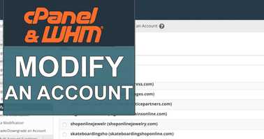 Free download WHM: Modify an Account video and edit with RedcoolMedia movie maker MovieStudio video editor online and AudioStudio audio editor onlin