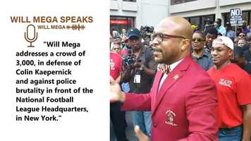 Free download Will Mega TV - Will Mega Speaks at Kaepernick Rally video and edit with RedcoolMedia movie maker MovieStudio video editor online and AudioStudio audio editor onlin