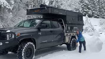 Free download Winter Camping in a Four Wheel Pop-up Truck Camper video and edit with RedcoolMedia movie maker MovieStudio video editor online and AudioStudio audio editor onlin