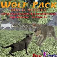 Free download Wolf Pack Multi-Species morphing canine figure for Poser and DAZ Studio 3d Software video and edit with RedcoolMedia movie maker MovieStudio video editor online and AudioStudio audio editor onlin