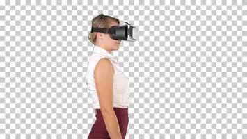 Free download Woman in VR headset walking, Alpha Channel | Stock Footage - Videohive video and edit with RedcoolMedia movie maker MovieStudio video editor online and AudioStudio audio editor onlin