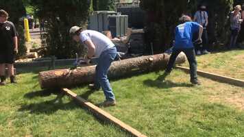 Free download Woodland hosts Nonnewaug in timber sports video and edit with RedcoolMedia movie maker MovieStudio video editor online and AudioStudio audio editor onlin