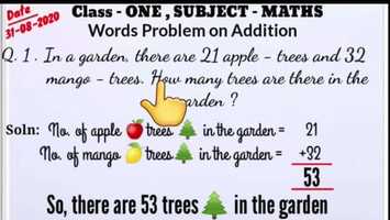 Free download Words Problem on Addition video and edit with RedcoolMedia movie maker MovieStudio video editor online and AudioStudio audio editor onlin