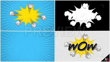 Free download Wow Comic Text Pop Up Stock Motion Graphics video and edit with RedcoolMedia movie maker MovieStudio video editor online and AudioStudio audio editor onlin