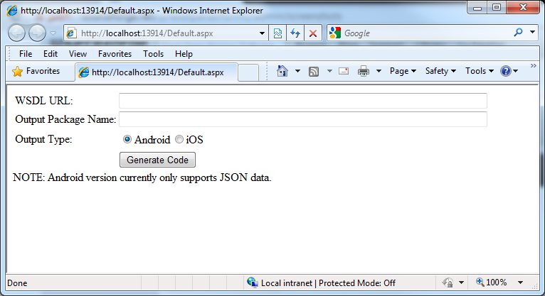 Download web tool or web app WSDL Parser for Mobile