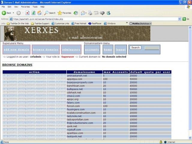 Download web tool or web app Xerxes email manager