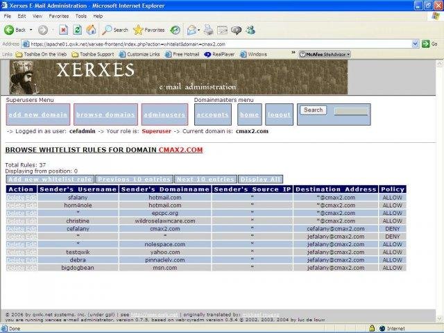 Download web tool or web app Xerxes email manager