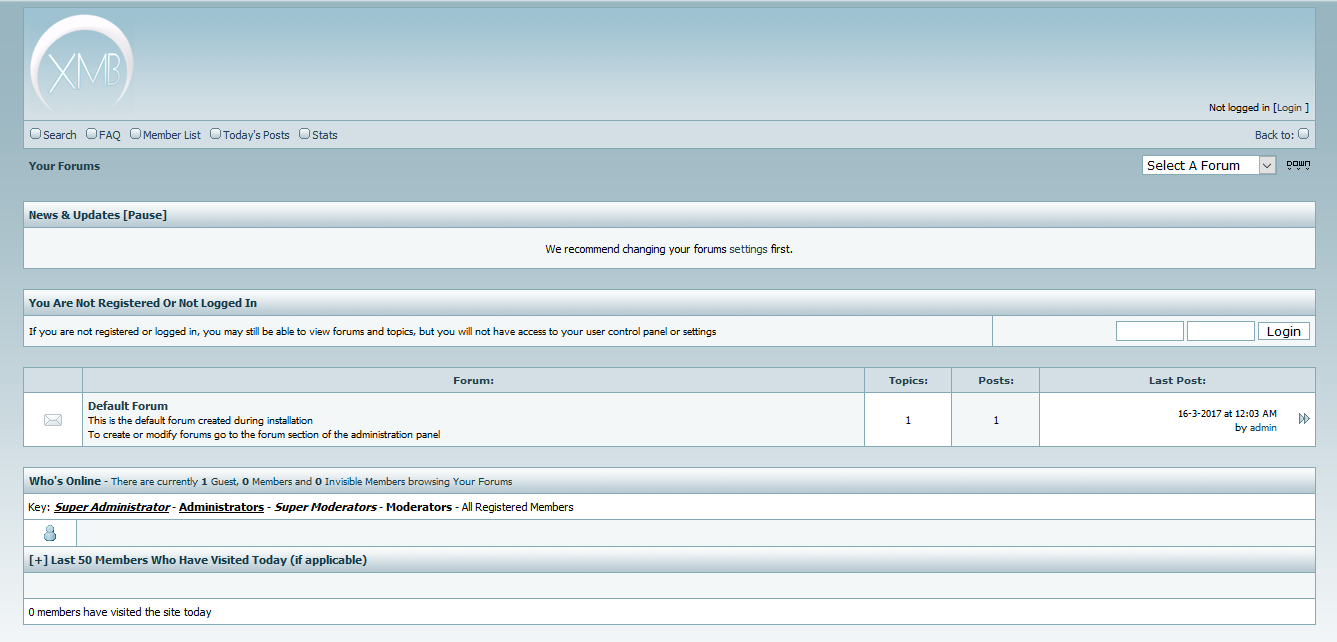 Download web tool or web app XMB Forum - php forum