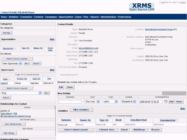Download web tool or web app XRMS CRM