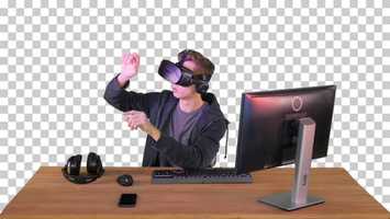 Free download Young man with vr headset manipulating, Alpha Channel | Stock Footage - Videohive video and edit with RedcoolMedia movie maker MovieStudio video editor online and AudioStudio audio editor onlin